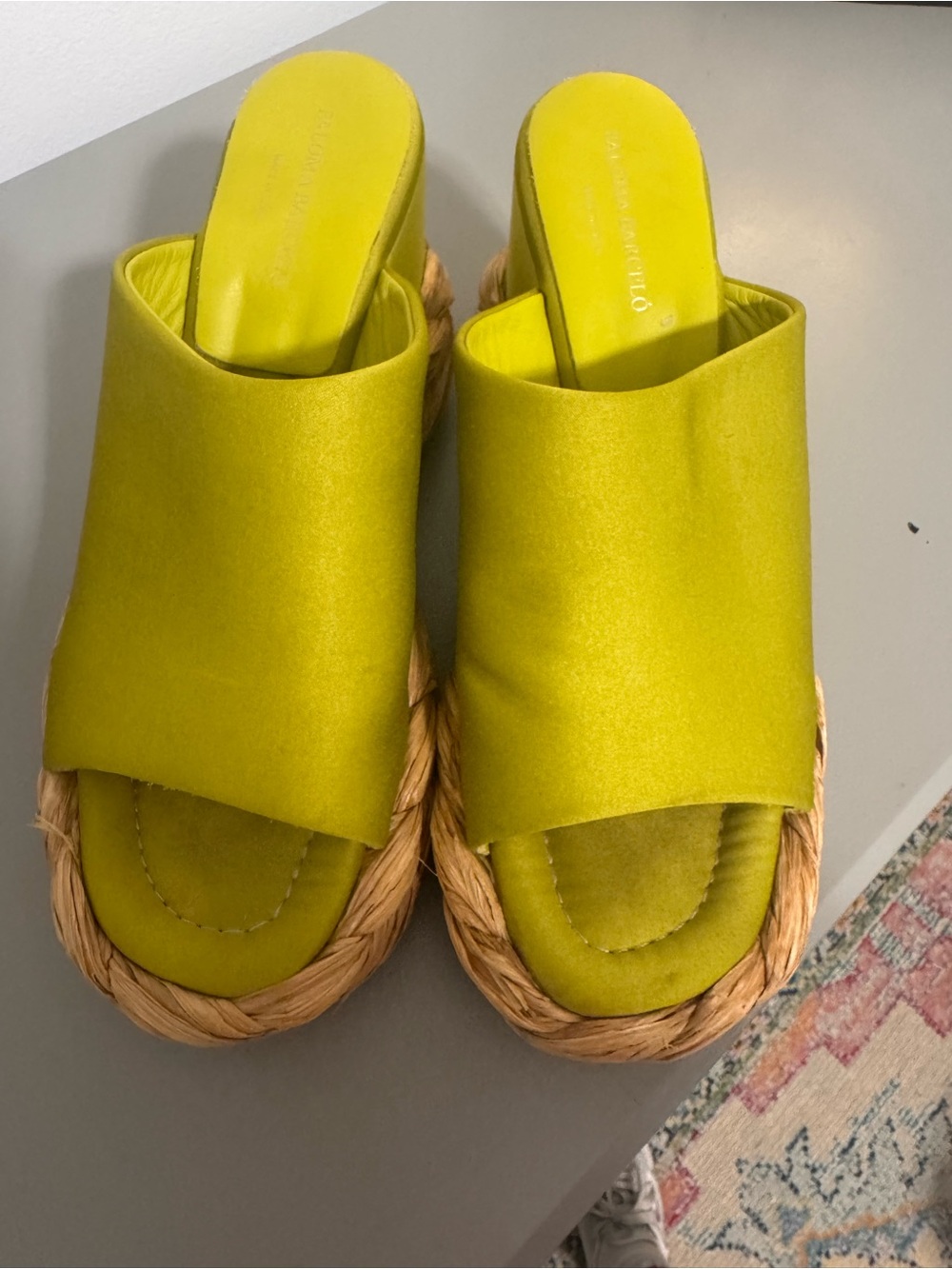 Paloma Barcelo Lime green wedges - Picture 2 of 7